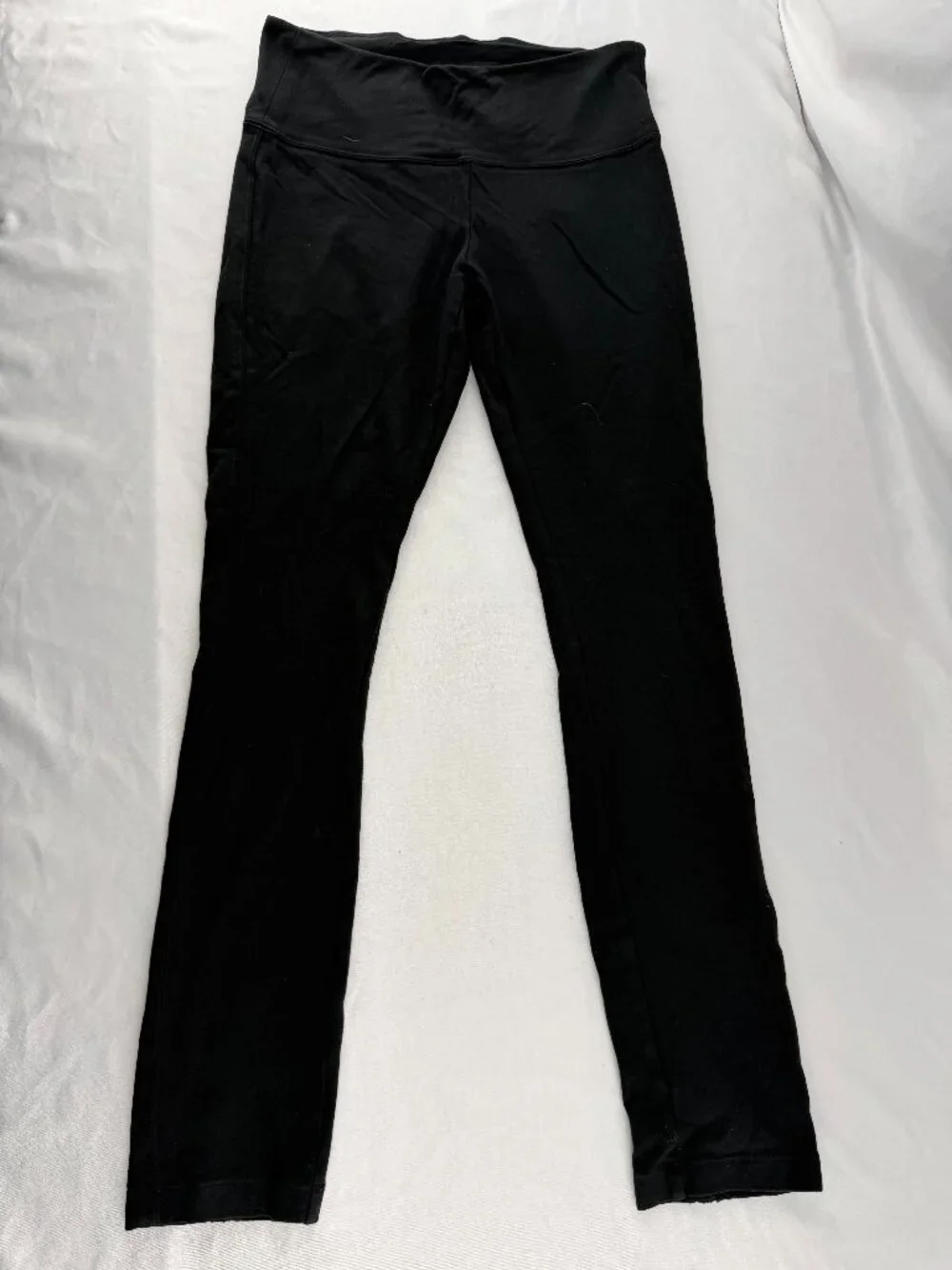 White House Black Market Black Seamed Leggings Pants Stretch Size S